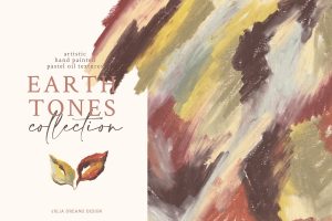 Earth Tones Textures Background Oil Pastel