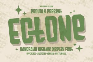 Ectone – Handrawn Beatnik Display Font