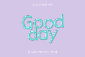 Editable jelly embossed text effect