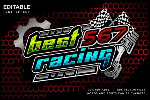 Editable Racing Sticker Text Effect