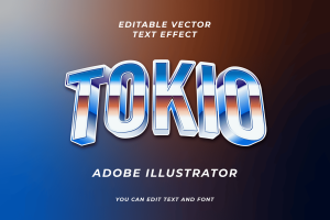 Editable text effect retro 80s style vector