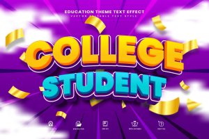 Education 3d Editable Text Effect