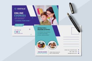 Education Post Card Template Design