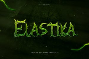 Elastika – Haunted Hand Drawing Display Typeface