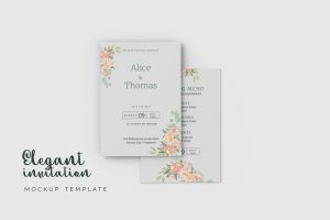 Elegant Wedding Invitation – Mockup Template