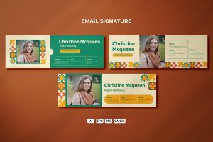 Email Signature Template – Geometric Style