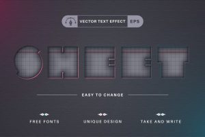 Emboss Glow – Editable Text Effect, Font Style
