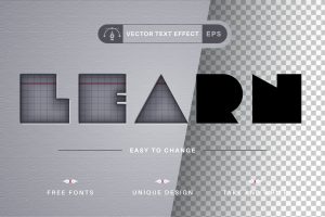 Emboss School – Editable Text Effect, Font Style