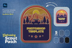 Embroidery Patch Mockup