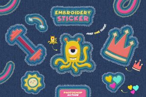 Embroidery Sticker – Photoshop Action