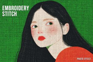 Embroidery Stitch Photo Effect