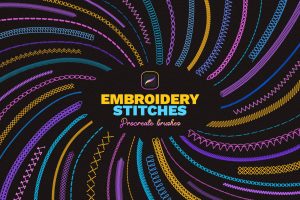 Embroidery Stitches Procreate Brushes