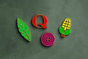 Enamel Gold Pin Generator Mockup