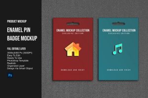 Enamel Pin Badge Mockup