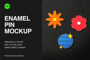 Enamel Pin Mockup