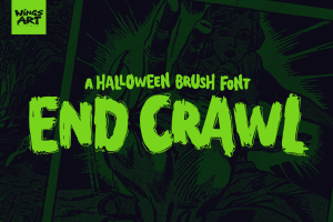 End Crawl – A Halloween Brush Font
