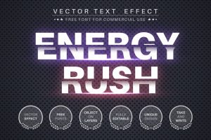 Energy ruh – editable text effect  for illustrator