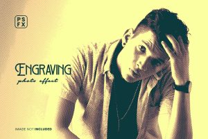 Engraving Photo Effect for photoshop