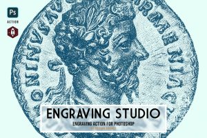 Engraving Studio Hatching Effect Action