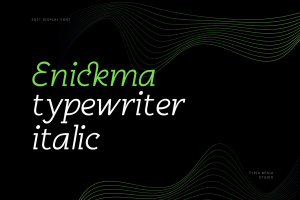 Enickma – Techno Typewriter Italic Font