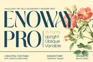 Enoway Pro – Modern Art Deco Font