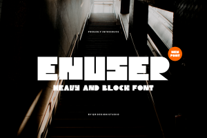 Enuser – Heavy & Block Font