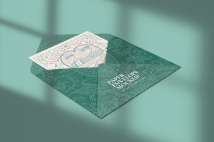 Envelope  and Postcard Invitation Mockup