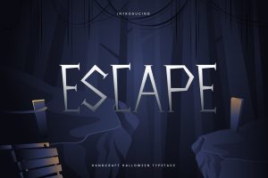 Escape – Hand Drawn Decorative Halloween Typeface