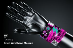 Event Wristband Mockup