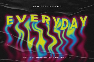 Everyday melt text effect for photoshop