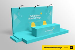 Exhibition Booth Stage Mockup