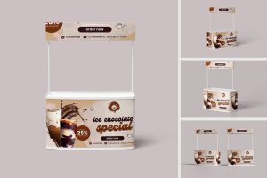 Exhibition Table Stand Mockup