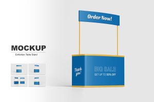 Exhibition Table Stand Mockup