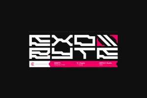 Exobyte – Futuristic Cyberpunk Techno Display Font