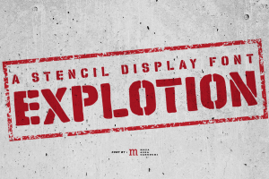 Explotion | A Stencil Display Font