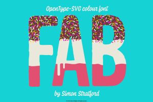 Fab Ice Lolly font Opentype Colour Font svg
