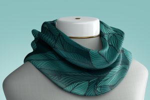 Fabric Scarf Mockup