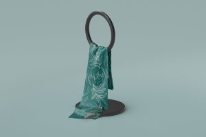 Fabric Scarf Mockup