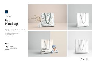 Fabric Tote Bag Mockup