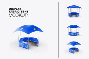Fabric Umbrella Display Tent Mockup