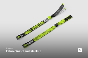 Fabric Wristband Mockup