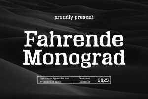 Fahrende Monograd || Typewriter Font