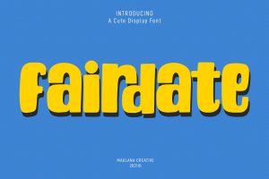 Fairdate Cute Display Font