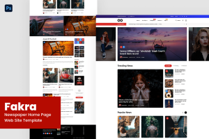 Fakra – Newspaper Website Design Template