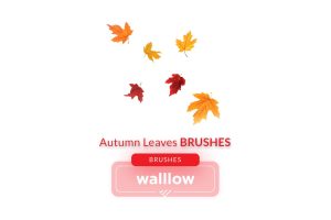 Falling Autumn Leaves Photoshop Digital Brushes