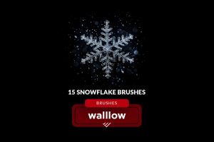 falling snow and snowflakes photoshop brushes