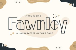 Fawnley – A Handcrafted Outline Font