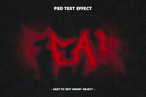 Fear Distortion Retro Text Effect