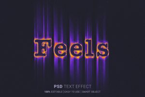 Feels Glowing Editable Text Effect
