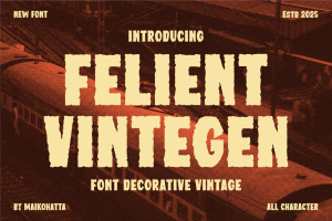 Felient Vintegen – Decorative Vintage Font